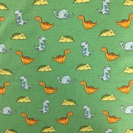 American Touch Flannel | Dino Dot Spearmint