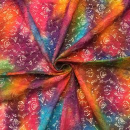 Cotton Lace Batik Fabric | Multi