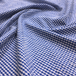 Cotton Seersucker Fabric | Blue