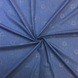 Glitter Chambray Fabric | Sun Burst
