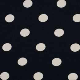 Jersey Fabric | St Tropez - Denim Background White Spot
