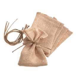 Jute Bag With Tie String - Pack Of 4