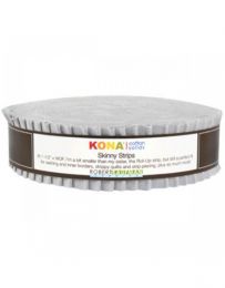 Kona Cotton Fabric Skinny Strips | Solids Ash