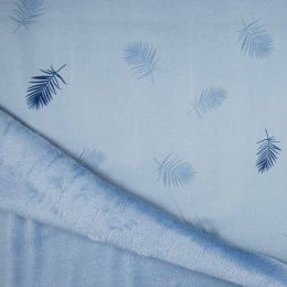 Lizzy Sweatshirt Fabric | Leaf Dusty Blue
