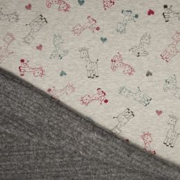 Luxury Sweatshirt Fabric | Melange Giraffe