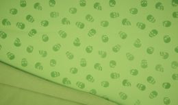 Magic Soft Shell Fleece Fabric | Skulls Green