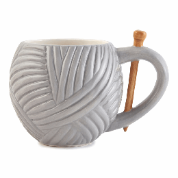 Silver Grey Knitting Yarn Inspired Mug - Empress Mills