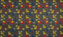Noble Cotton Fabric | Dragons Grey