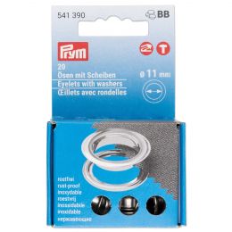 Eyelets With Washers, Silver 11mm | Prym