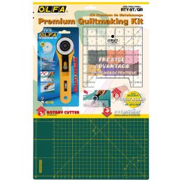Premium Olfa Rotary Cutter, Mat & Ruler Set