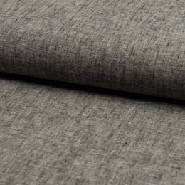 Slub Melange Linen Rich Fabric | Grey-Black