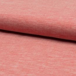 Linen & Rayon Smooth Weave Fabric | Subtle Melange Red