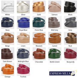 Premium Faux Leather Webbing - Stitched - 25mm | Multiple Shades