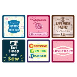 Sewing Themed Coasters - Set Of Six