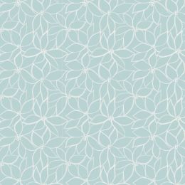 Hajime Fabric by Stuart Hillard | Linear Flower Light Blue