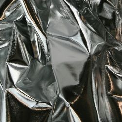 Mirror Foil Metallic Fabric Silver