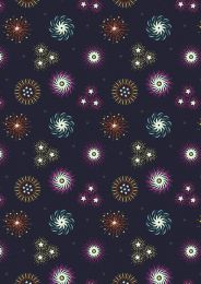 Small Things Glow Fabric | Fireworks Black