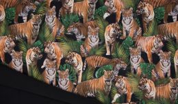 Soft Shell Fleece Fabric | Digital Print Tigers