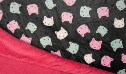 Super Soft Fleece Design & Block Colour Back | Kitty Cats