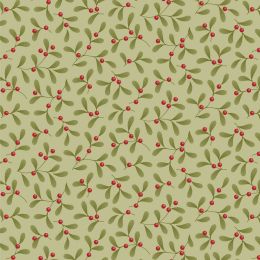 Tilda Merry Little Christmas Fabric | Mistletoe Pistachio