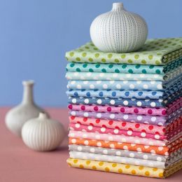 Tilda Medium Dots Classic Fabric | All Fat Quarter Pack - 15 Shades