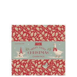 Tilda Merry Little Christmas Fabric | Charm Pack, 5" Squares