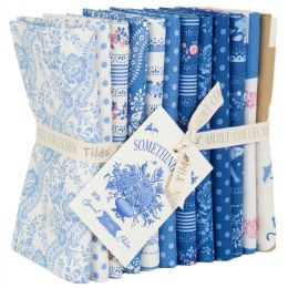 Tilda Something Blue Fabric | Fat Quarter Bundle Blenders, Borders, Labels & Ornaments