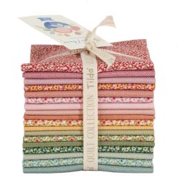 Tilda Something Blue Fabric | Fat Eighths Brie & Poppy Seed Applique Pack