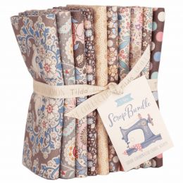 Tilda Fat Quarter Bundle | Tilda Curated 'Scraps' 10 Fat Qs! - Brown & Sands
