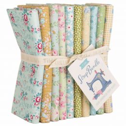 Tilda Fat Quarter Bundle | Tilda Curated 'Scraps' 10 Fat Qs! - Teals & Yellows