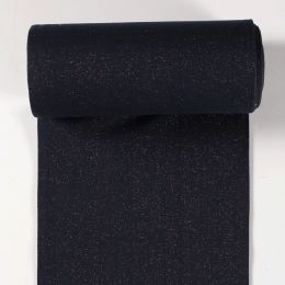 Tubular Jersey Fabric | Navy & Lurex Bronze