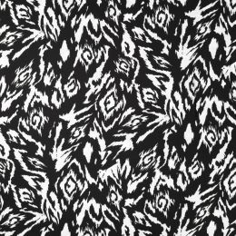 Viscose Challis Fabric | Monochrome Mirage